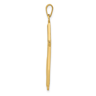 14k Yellow Gold Cross Polished Pendant