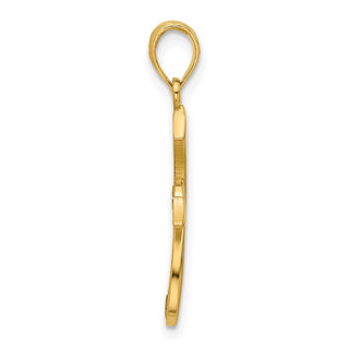 14K Yellow Gold Fancy Cross Charm D5472
