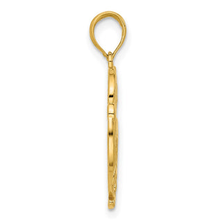 14K Yellow Gold Polished Fancy Hummingbird Charm D5483