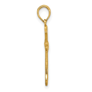 14K Yellow Gold Fancy Cross Charm D5494