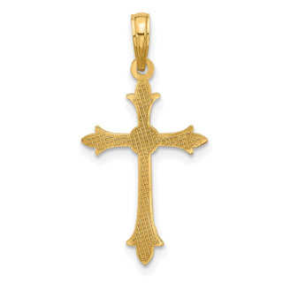 14K Yellow Gold Fancy Cross Charm D5494