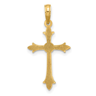 14K Yellow Gold Fancy Cross Charm D5494