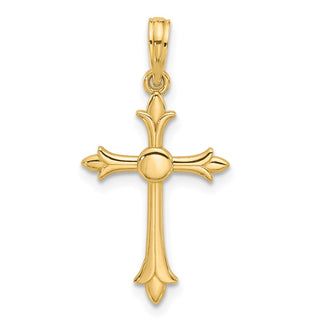 14K Yellow Gold Fancy Cross Charm D5494