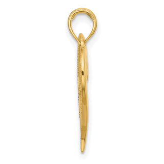 14K Yellow Gold Fancy Heart Charm D5501