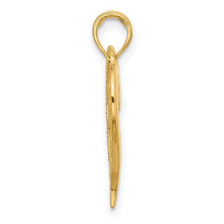 14K Yellow Gold Fancy Heart Charm D5501