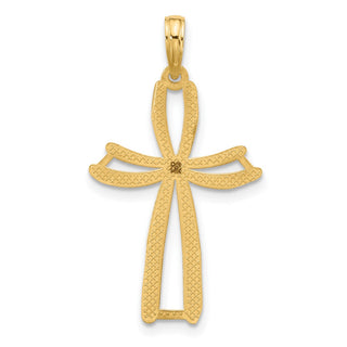 14K Yellow Gold Fancy Cross Charm D5508