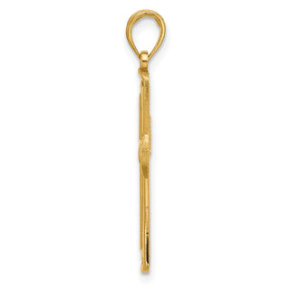 14K Yellow Gold Fancy Cross Charm D5509