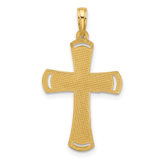 14K Yellow Gold Fancy Cross Charm D5509