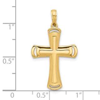 14K Yellow Gold Fancy Cross Charm D5509