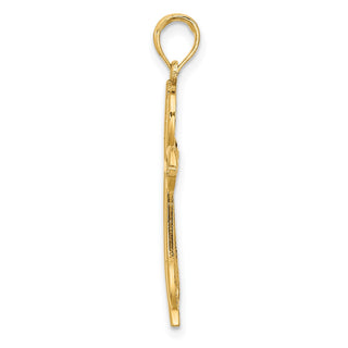 14K Yellow Gold Fancy Cross Charm D5511