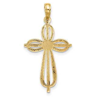 14K Yellow Gold Fancy Cross Charm D5511