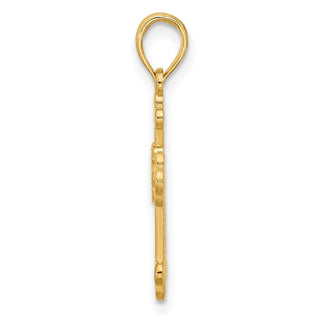 14K Yellow Gold Fancy Cross Charm D5516