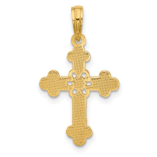 14K Yellow Gold Fancy Cross Charm D5516