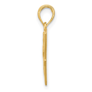 14K Yellow Gold Polished Triangle Caduceus Charm