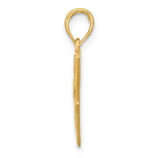 14K Yellow Gold Polished Triangle Caduceus Charm