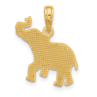 14K Yellow Gold Polished Fancy Elephant Charm