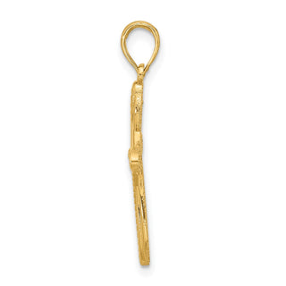 14K Yellow Gold Fancy Cross Charm D5555