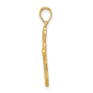 14K Yellow Gold Fancy Cross Charm D5555