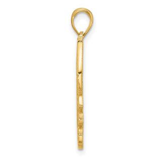 14K Yellow Gold Polished Fancy Seahorse Charm