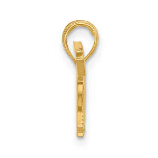 14K Yellow Gold Polished Heart and Arrows Charm