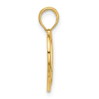 14K Yellow Gold Polished Fancy Love Heart Charm