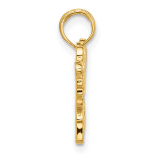 14K Yellow Gold Polished Fancy Butterfly Charm D5576