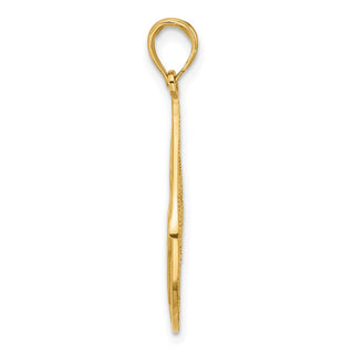 14K Yellow Gold Polished Fancy Butterfly Teardrop Charm