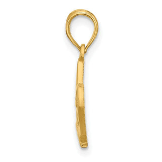 14K Yellow Gold Polished Fancy Crown Charm