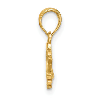 14K Yellow Gold Polished PRINCESS Crown Charm