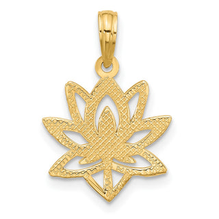 14K Yellow Gold Polished Fancy Flower Charm