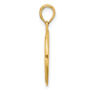 14K Yellow Gold Polished Moon and Stars Charm