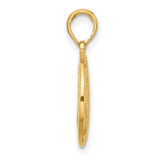 14K Yellow Gold Polished Fancy Shamrock Charm