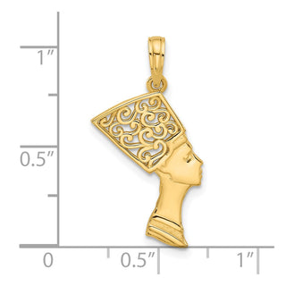 14K Yellow Gold Fancy Nefertiti Profile Charm