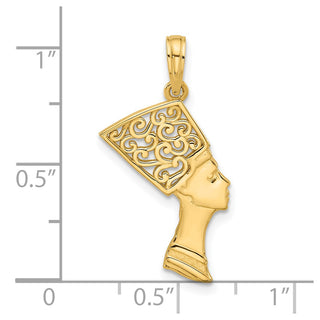 14K Yellow Gold Fancy Nefertiti Profile Charm
