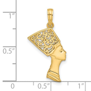 14K Yellow Gold Fancy Nefertiti Profile Charm