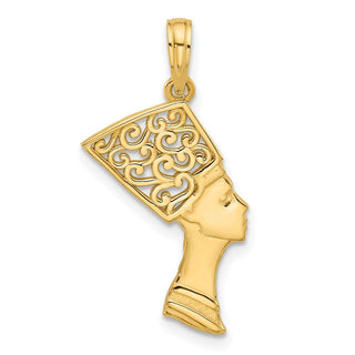 14K Yellow Gold Fancy Nefertiti Profile Charm