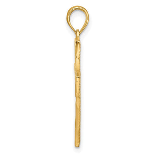 14K Yellow Gold Fancy Cross Charm D5612