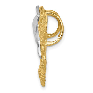 14k Two-tone Gold Sea Life Fits 5mm/6mm Slide Pendant