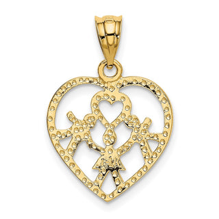 14k Yellow Gold Heart Charm D590