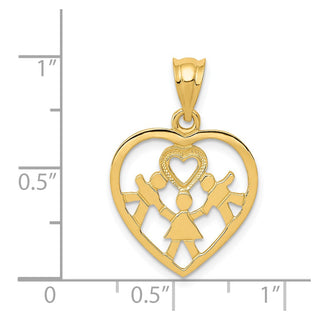 14k Yellow Gold Heart Charm D590