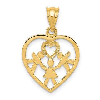 14k Yellow Gold Heart Charm D590