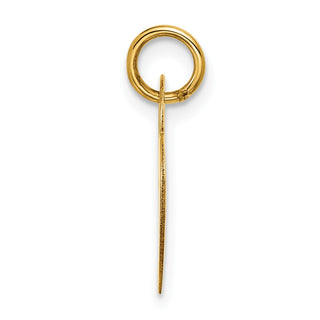 14k Yellow Gold Polished Heart Shaped Disc Charm