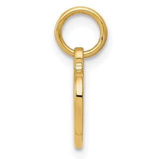 14k Yellow Gold Polished Cut-out Heart Charm D604