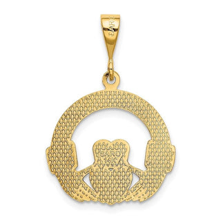 14k Yellow Gold Claddagh Pendant D662