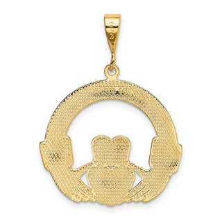 14k Yellow Gold Claddagh Pendant D664