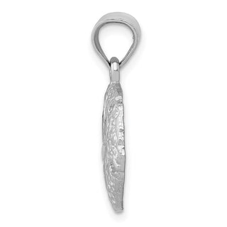 14k White Gold Sanddollar Pendant
