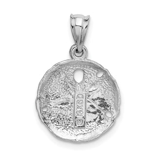 14k White Gold Sanddollar Pendant