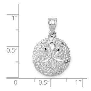 14k White Gold Sanddollar Pendant