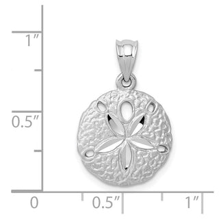 14k White Gold Sanddollar Pendant