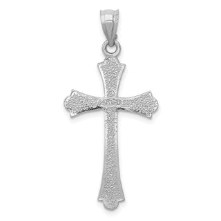 14k White Gold Cross Pendant D806
